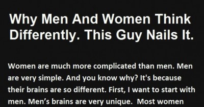 The Wisdom about how the brain of Men and Women work